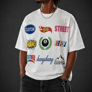 <span class=keywords><strong>T</strong></span>-<span class=keywords><strong>Shirt</strong></span> 100% in cotone con <span class=keywords><strong>stampa</strong></span> DTG con <span class=keywords><strong>T</strong></span>-<span class=keywords><strong>Shirt</strong></span> lavata con acido e <span class=keywords><strong>T</strong></span>-<span class=keywords><strong>Shirt</strong></span> oversize da uomo - Product Image 2
