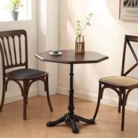 Ensemble table et chaises de salle à manger en bois massif de style français vintage, petite table de style campagnard américain pour la maison, les pâtisseries et les restaurants