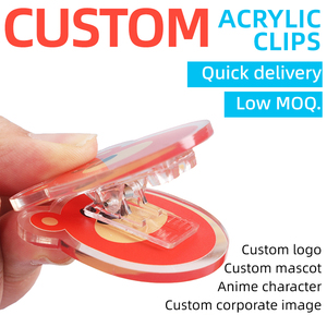 Custom Acrylic Bag Clip Note Paper Clip Promotional Gift Customizable Logo Mascot <b>Anime</b> Character Cartoon Image NASNAK - Product Image 3
