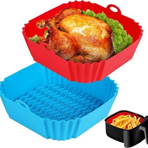Factory Customized Multiple Sizes 6-Piece Disposable <b>Silicone</b> Air Fryer Liners for <b>Baking</b> Dishes & Pans - Product Image 1