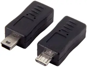 迷你USB母对微型USB 5针公适配器480mbps数据传输电源充电