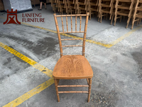 Chaises Napoléon empilables LANFENG modernes à haute résistance, finition imitation bois, faible entretien, pour banquets