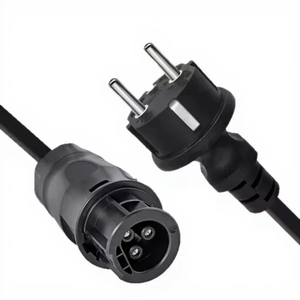 สายเคเบิลไมโครอินเวอร์เตอร์แบบ Schuko ปลั๊กทองแดงหุ้มยาง IP67 กันน้ำ สำหรับระบบพลังงานแสงอาทิตย์บนระเบียง ขนาด 1.5/2.5 มม. ความยาว 5 เมตร - Product Image 1