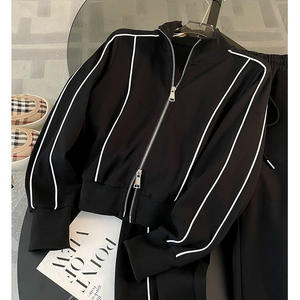 定制来样定做2025新款秋季躺椅运动锻炼运动服2件两件套运动服休闲连裤慢跑套装 - Product Image 3