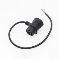Cable blindado SAE J1939 de 9 pines macho y hembra con cable desnudo de 20AWG para diagnóstico de camiones y programación de ECU