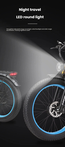 Vélo électrique de montagne haute puissance à suspension avant, 21 vitesses, avec deux moteurs brushless 48V 1000W*2, roues 26*4.0 pouces – Vente en gros USA - Product Image 6