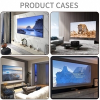 Écran de projection à cadre fixe en PVC de 92, 100, 120, 135, 150, 180, 200 pouces pour cinéma maison ou salle de cinéma, écran à cadre fixe 4K/8K