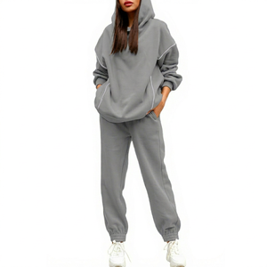 <b>Crop</b> <b>Top</b> <b>Hoodie</b> Short Jogger Set Women Clothing Blank <b>Hoodie</b> and Shorts Set Custom Female Casual Women Set - Product Image 1