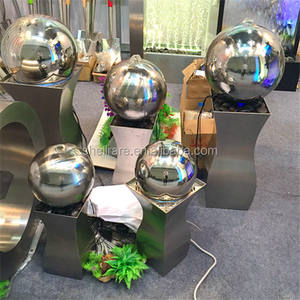 Fuente de Agua en <span class=keywords><strong>Cascada</strong></span> con Esfera Hueca de Acero Inoxidable para Decoración de Jardines y Plazas - Product Image 1
