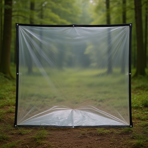 ผ้าใบใสโพลีเอทิลีนขนาด 6.6x6.6 ฟุต พร้อมรูร้อยเชือก สำหรับตั้งแคมป์และใช้งานกลางแจ้ง - Product Image 2