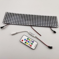 RGB 8X8/8X32/16X16 layar matriks Led fleksibel, WS2812 RGB LED individual warna penuh 5050 SMD Display Panel lampu piksel