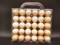 Barquettes à œufs en plastique transparent bon marché, boîte à œufs, barquette à œufs en plastique avec poignée