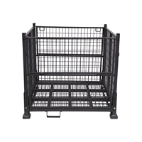 Cage de stockage industrielle en acier robuste et personnalisable de 1000 kg, pliable, en treillis métallique, vente directe usine, fabricant