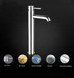 Modern Luxury Lavatory Brass Water Tap Faucet Designs Vanity Sanitary Health Bathroom Sinks Mixers Basin Faucets