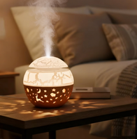 Mini humidificateur à brume froide USB 150 ml, diffuseur d'air silencieux, lumière LED 7 couleurs, portable, bureau, voiture, maison
