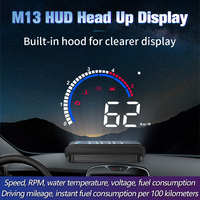 Nouveau OBD2 jauge tête haute affichage voiture projection HUD M13 alarme de température de l'eau auto électronique