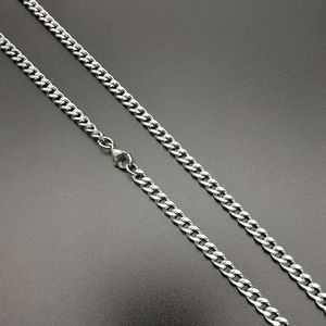 Collier chaîne pour pull yunnique, 5 mm, 70 cm, chaîne cubaine, couleur or, acier plaqué titane, design géométrique, bijou cadeau - Product Image 5
