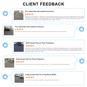 Chống trượt chống cháy Nylon thương mại sàn vuông khách sạn 50x50cm hiện đại PVC lồng vào nhau văn phòng Thảm gạch - Product Image 5