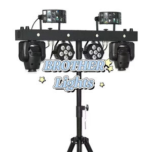 2025 NOUVEAU Modèle MINI Lumières 6x5W RGBW 4in1 LED PAR BAR 30w MOVING Pattern BATTERY Lights avec Stander Amovible bar Lights - Product Image 1