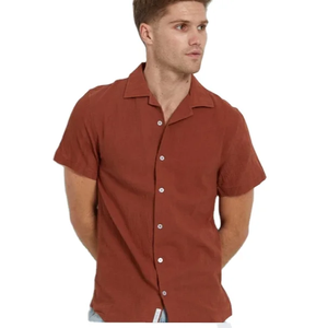 Chemises décontractées pour hommes 2024, personnalisées, 100 % coton, en sergé à carreaux, coupe ajustée, respirantes, fil teint écologique - Product Image 1