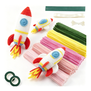 Creative DIY Art Kit Velvet Chenille Fuzzy <b>Wire</b> For Educational Projects And Beautiful Fuzzy <b>Wire</b> <b>Flower</b> Decorations For Kids - Product Image 4