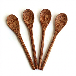 ชุดช้อนไม้ 6 ชิ้น ช้อนทำอาหารและเสิร์ฟ ช้อนไม้สำหรับครัวเรือน - Product Image 1