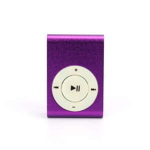 เครื่องเล่น MP3 รุ่น Aomago Purple Mini Clip พร้อมตัวเครื่องอะลูมิเนียมอัลลอยด์ 4.0  ควบคุมการเล่น/หยุด เพื่อการฟังเพลง-ใช้สำหรับเล่นกีฬา - Product Image 1