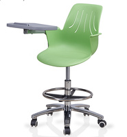 Nouvelle conception de fauteuil moderne, chaise d'ordinateur, accoudoirs fixes, pivotant à 360 degrés, hauteur réglable, base en métal, chaise de bureau, utilisation scolaire