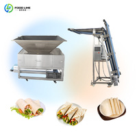 Machine à fabriquer des wraps mexicains, des chapatis, des rotis, des lavash, des pains pita, ligne de production automatique de tortillas de farine