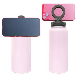 Vacuum Insulated BPA Free Custom LogoBulk Copper Plated 32oz Water Bottle with Phone Holder - Product Image 3