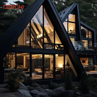 Fenêtres fixes modernes insonorisées en verre sur mesure, avec cadre en aluminium et alliage d'aluminium, design personnalisable pour villas