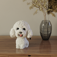 Statue de chien minimaliste en polyrésine, vente en gros, figurine d'animal personnalisée, sculpture, décoration pour animaux de compagnie, pour l'affichage en magasin
