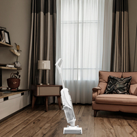 Nettoyeur de tapis vertical 3-en-1 intelligent, rechargeable, sans sac, autonettoyant, sans fil, avec écran LED, pour la maison et l'hôtel