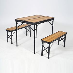 Modern Portable Stainless Steel Folding Dining <b>Table</b> for Courtyard Hotel & Warehouse - Product Image 2