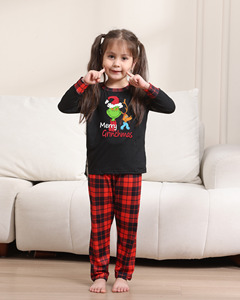 Pijamas Familiares Navideños de Verano 2025, Conjuntos a Juego para Padres e Hijos, Manga Larga, Algodón Orgánico Suave y Transpirable, Estampado Navideño de Dibujos Animados - Product Image 4