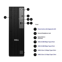 Ordinateur de bureau Dell Pro QCS1250, emballage d'origine, Intel Core I3-14100, 8 Go/16 Go de RAM, SSD 256 Go/512 Go, moniteur 23,8/27 pouces