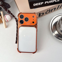 Coque de téléphone portable transparente originale pour iPhone 17 16 15 14 Pro Max Plus avec protection d'objectif en verre IMD et dos en PC