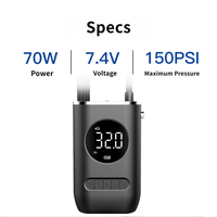 Portable Mini Handheld Electric Air Pump, Tire Inflator, Pumps, Car Charger, Dual-Use, Emergency Tools for Vehicles