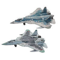 Avion de chasse SU-57 de l'Armée de l'Air à l'échelle 1/72, jouet militaire, avion de bombardier, blocs de construction éducatifs pour enfants