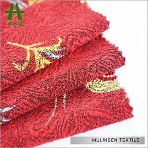 Mulinsen Textile Crystal FDY Jacquard Fabric Brocade Print for Dress