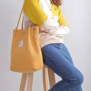 Bolso de mano de pana para mujer, nuevo, al por mayor, con cierre abierto, cadenas, gran capacidad, estilo coreano, para estudiantes - Product Image 3