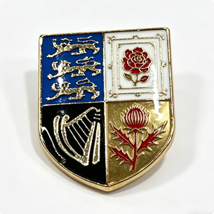 Écusson personnalisé en métal émaillé rigide avec armoiries royales britanniques, imprimé UV, pour ensemble de badges héraldiques britanniques pour la Fête des Pères - Product Image 5