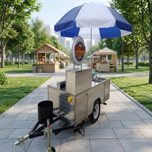 Remorque de restauration rapide entièrement équipée en acier inoxydable, camion de concession mobile pour hot-dogs et glaces, garantie de 2 ans, à vendre - Product Image 3