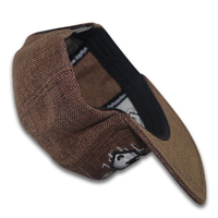 Casquette Snapback en tissu de chanvre à 7 panneaux Hip Hop Gorras Para Personalizar avec un design à visière plate Broderie personnalisée