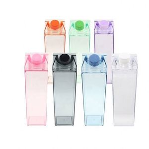 Custom Colorful 17Oz 34Ozplastic <b>Carton</b> <b>Water</b> <b>Bottles</b> Leakproof Square Portable <b>Milk</b> Box for Outdoor Sports Travel Camping - Product Image 3