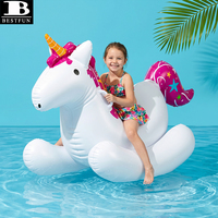 Bouée gonflable licorne robuste pour piscine, transat aquatique gonflable fantaisie, jouet flottant pour enfants et adultes, idéal pour le lac