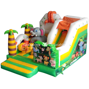 Trampoline gonflable Combo Animal Jungle Bounce House Bouncer Slide Gonflable Kids Air Bouncer Slide Castle Barrier - Product Image 1
