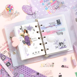 20 hojas por paquete, libro de pegatinas de texto laminado plegable, Material ilustrado en inglés, manual, pegatinas de decoración - Product Image 4