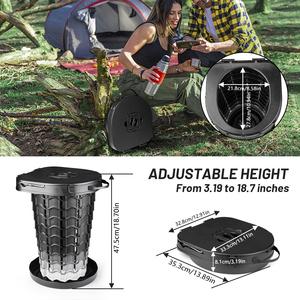 Bô Cắm Trại Ngoài Trời Có Thể Gập Lại Bằng Nhựa Chất Lượng Tốt Có Thể Giặt Được Bằng Nhựa Bô Di Động Gấp Gọn Đi Du Lịch Cắm Trại - Product Image 6