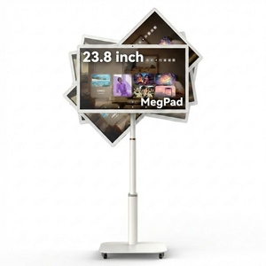 Soporte de TV Portátil Blanco para <span class=keywords><strong>Televisores</strong></span> de <span class=keywords><strong>32</strong></span> <span class=keywords><strong>Pulgadas</strong></span> - Soporte de Esquina con Ruedas para Dormitorio/Sala de Estar 1080P Android 13 8GB+128GB - Product Image 1